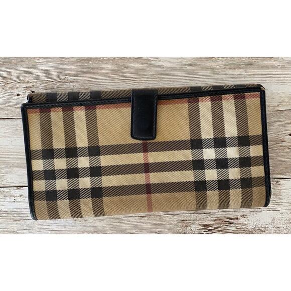 Burberry Wallet Women’s Large Tartan plaid Bifold Authentic - Picture 12 of 16